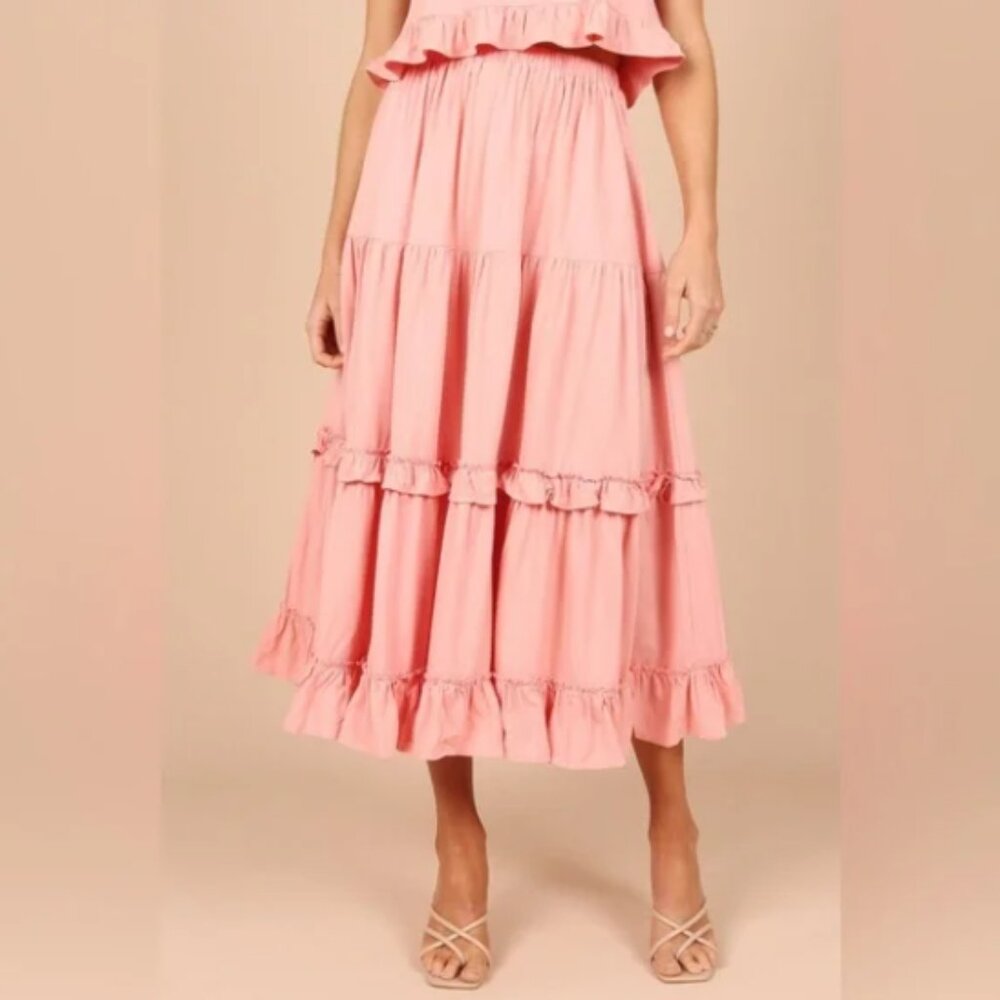 Petal & pup ruffle tiered maxi skirt NWOT Medium M
